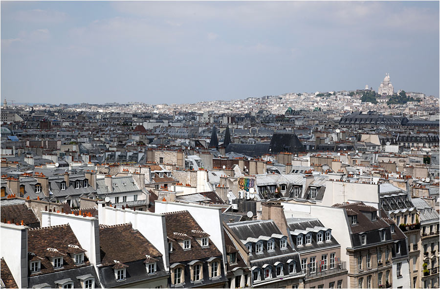 Франция, Париж, вид из здания центра Помпиду